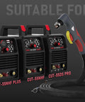 IPT40 Plasma Cutting Torch Replacement For Cut-55DS Pro, Cut-55NHF, Plus, shown with compatible plasma cutters
