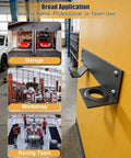 Heavy Duty Wall Mount Jack Stand Rack For Garage And Workshop Stainless Steel Floor Jack Holder with Rust Resistant Build Secure Space Saving Storage For Jack Stands And Trailer Gear Cushioned Pads Included