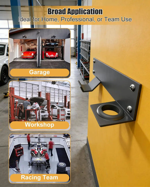 Heavy Duty Wall Mount Jack Stand Rack For Garage And Workshop Stainless Steel Floor Jack Holder with Rust Resistant Build Secure Space Saving Storage For Jack Stands And Trailer Gear Cushioned Pads Included