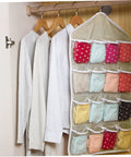 Hella Game Changing Hanging Closet Organizer Featuring Sixteen Roomy Pockets And Ultra Thick Fabric For Neatly Storing Clothes