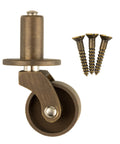 Dead Nuts Reliable Antique Brass Furniture Casters With Slick Gliding Wheels For Dressers Couches And Tables with screws for easy installation.