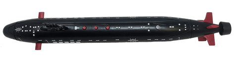 Sixteen Point Five Inch Black Submarine Toy With Realistic Sound Effects Includes Two Torpedoes And An Anti Radar Missile Not Movable On Its Own