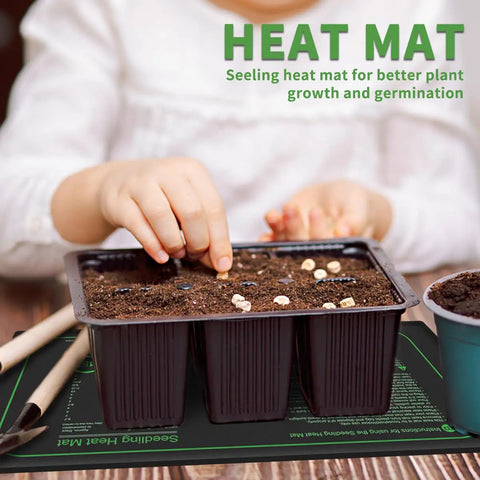 Two Pack Seedling Heat Mats For Seed Starting 10 By 20.75 Inches 21W Waterproof Heating Pad For Indoor Tray Plants Safe Durable Warm Mats For Hydroponics Germination