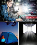 Magnetic 30W LED Work Light with 1200 Lumens, 180 Degree Rotatable Head for car repair, camping, and nighttime use.