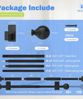 Package contents of No Drill Curtain Rods For Windows 36 To 88 Inches With Adhesive Brackets Five Eighth Inch Sash Rod Easy Install.