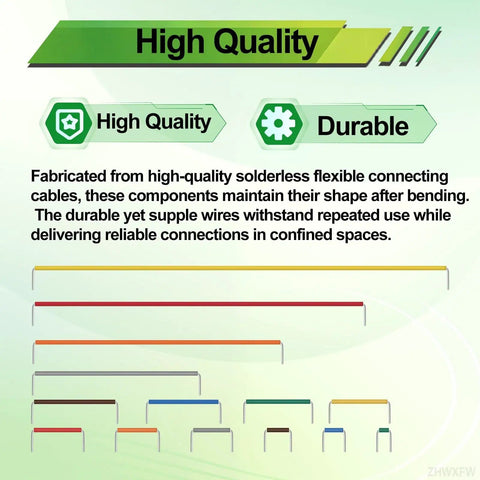 840 Piece Breadboard Jumper Wire Kit With 14 Lengths From 2mm To 125mm Solderless Flexible Cables durability and quality chart