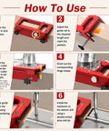 Step-by-step guide on using the Heavy Duty Adjustable Aluminum Door Hinge Jig and Lock Installation Kit with precision setup.