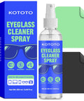 Kototo eyeglass cleaner spray kit with spray bottle and blue box; includes microfiber cloths.