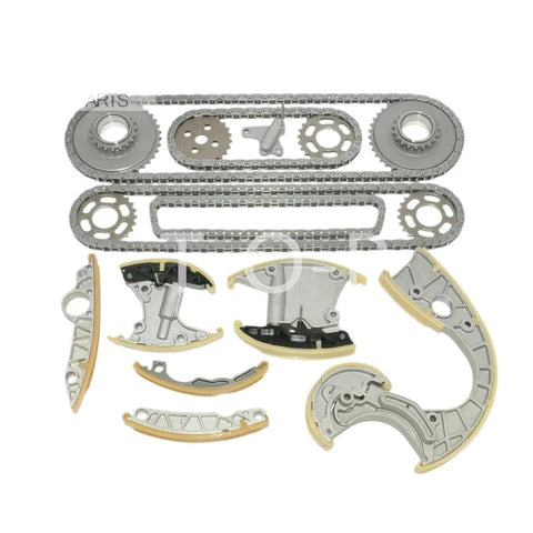 Premium Timing Chain Set For Audi A4 A6 A8 Q7 And VW Touareg 2.7 TDI 3.0 TDI Model Years 04 To 10 BPP BSG BUN BKS Fits Full Engine Systems Durable Metal Build That Lasts A Long Time Without Breakage, metal timing chain kit with guides and sprockets