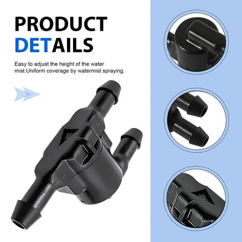 Two-Piece Windshield Washer Check Valve Kit For Toyota Lexus Scion showing close-up details of 2-way water valve replacement.