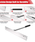 Beefy Heavy Duty 12 Inch Sheet Metal Bender Hand Hemming Tool for 24 Gauge Steel with 1 Inch Hem Depth and Anti Rust Coating features