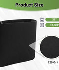 Drum Sander Conveyor Belt 120 Grit 17 And Three Eighths Inch By 38 Inch Replacement Belt for Jet and Performax close up