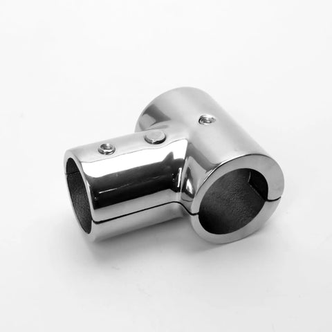 1 Inch Stainless Steel Boat Railing Tee Fitting, 90 Degree Tube Connector For Heavy Duty Marine Handrails, Polished 25.4mm Split Grade Hardware