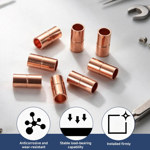 Twelve Pack Quarter Inch Copper Pipe Couplings And Straight Adapters Dead Straight And Built Like A Tank For HVAC Refrigeration