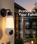 Straight Fire 2K Light Bulb Camera With Full Sweep Panning And Dead Reliable Dual Band Wifi For Home Security featuring a white light bulb design.