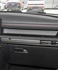 Custom Fit 2025 Hyundai Tucson Passenger Side Console Tray Mat Anti Slip Organizer Liner Black installed in dashboard slot