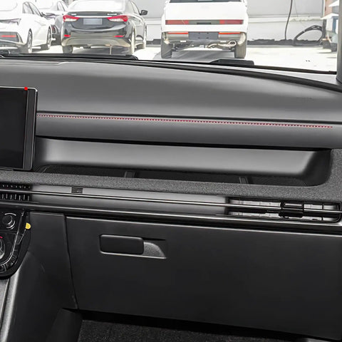 Custom Fit 2025 Hyundai Tucson Passenger Side Console Tray Mat Anti Slip Organizer Liner Black installed in dashboard slot
