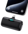 Compact USB C Power Bank With Built In USB C Connector 5000mAh PD Fast Charging Battery Pack Travel Essential with phone charging
