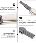 Heavy Duty Door Push Latch Set Four Pieces Push To Open Cabinet Drawer Catch depicting close-up of latch mechanism