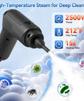 This bad boy 2500W Handheld Steam Cleaner blasts grease and grime in seconds. Steam nozzle with 212°F steam.