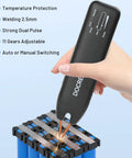 Hand using Rechargeable Battery Spot Welder With Visual Display 3360W Max Power 11 Adjustable Gears Copper Tips Portable Lithium Battery Welder