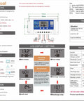 User's manual for PWM solar charge controller with LCD display, diagrams, and technical specs for 12V/24V systems.