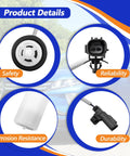 Mitsubishi Washer Fluid Level Sensor 8260A406 Replacement Part Fits Eclipse Cross 2018 2024 Easy Install No Fuss Direct Fit Outlander 2014 2021 Outlander Sport 2016 2023 and Outlander PHEV 2019 2022 black white sensor views