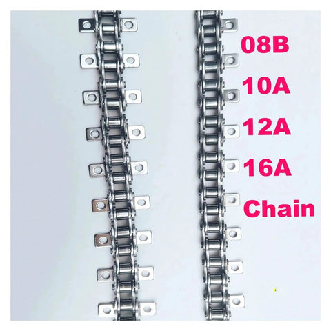 Top Notch Roller Chain For Industrial Conveyor Belt Systems Made Of 304 Stainless Steel with sizes 08B 10A 12A 16A
