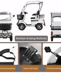 Haoweih 800W Electric Golf Cart For Adults With 60V Lead Acid Battery, showcasing multiple braking methods and sturdy construction.