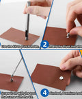 Slick Chicago Screws Assortment Kit Featuring 150 Silver Binding Rivets, use kit to punch holes in leather for crafting.