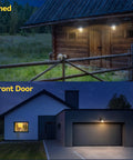 Gooseneck Solar Wall Light With Motion Sensor And 3 Lighting Modes, IP65 Waterproof Outdoor Barn Porch Farmhouse Decor on shed and house
