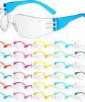 100 Pack Kids Safety Glasses Bulk Set for Lab, Sports, and Shooting - Multicolor Protective Goggles, 10 Color Options.