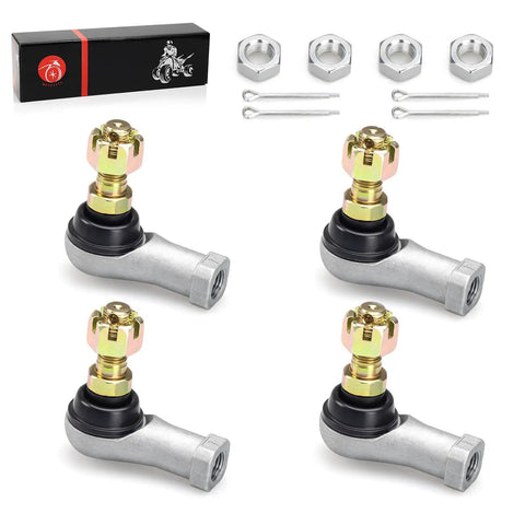 Beefy Tie Rod End Kit For Grizzly 350 400 450 4X4 Bruin 350 Wolverine 350 450 Kodiak 400 450, Heavy Duty Steering Upgrade For ATV And UTV, Easy Install, Precise Fit, Durable Ball Joints, All In One Replacement. 4 tie rod ends with nuts and cotter pins