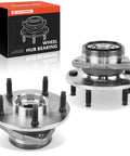 Two Front Wheel Bearing And Hub Assembly Fits Dodge Ram 1500 1994 1999 5 Lug 4WD With Rear ABS Durable Heavy Duty