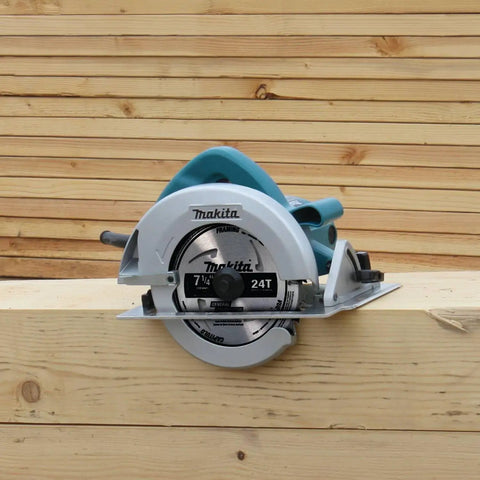 High Torque 7-1/4 Inch Circular Saw With 15 Amp Motor And 5,800 RPM For Beast Power, shown on wooden surface