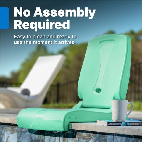 Foldable Adult Flip Seat Portable Outdoor Chair With Back Support For Poolside Tailgating Camping And Picnics next to pool