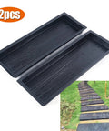 2 Pack Concrete Molds For DIY Garden Stepping Stones Wood Look Paving Molds Plastic Molds For Outdoor Paths Easy To Use Durable Concrete Casting Molds 59.5 By 19 By 4.5 Cm