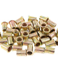 100Pcs M8 Rivet Nuts Kit Zinc Plated Carbon Steel Flat Head Threaded Inserts for Furniture and DIY Projects