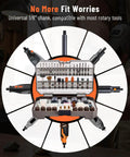 321 Piece Rotary Tool Bits Set For Compatibility With A Wide Range Of Projects Including Grinding Sanding Carving Polishing And Cutting Includes Three Universal Collets For Quick Bit Changes displayed in an open case