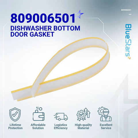 Dishwasher Bottom Door Gasket Replacement Part For Frigidaire Kenmore Electrolux Dishwashers 22.5 Inch Size Seals Tight Like New With Easy Install And Replaces 154576501 154297601 PS9495545 AP5809675