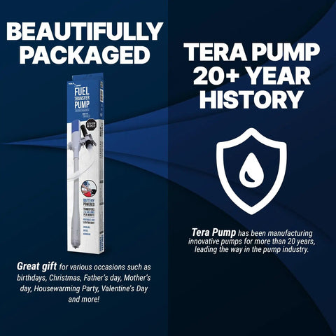 Packaging of Automatic Portable Battery Operated Fuel Transfer Pump With Auto Stop Sensor And Nozzle Clip Fast 2.4 Gal Per Minute
