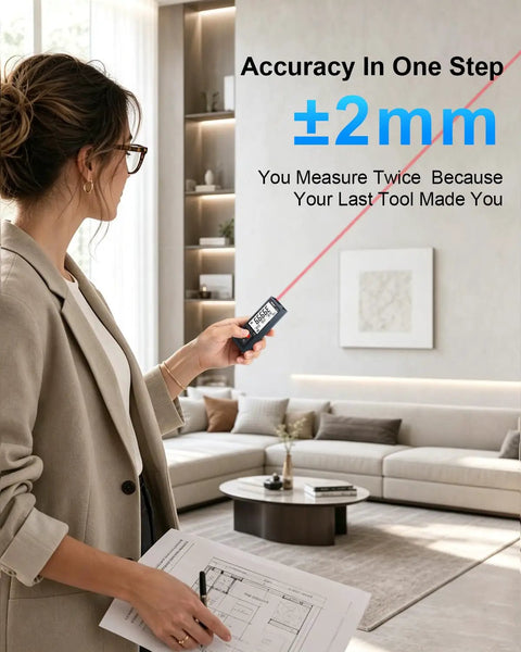 Ultra Compact Laser Distance Meter 196 Ft Range With Jumbo Lcd Screen Usb C Rechargeable Pocket Tape Measure Replacement For Tradesmen And Weekend Warriors Hauling Tools On The Job Site Daily