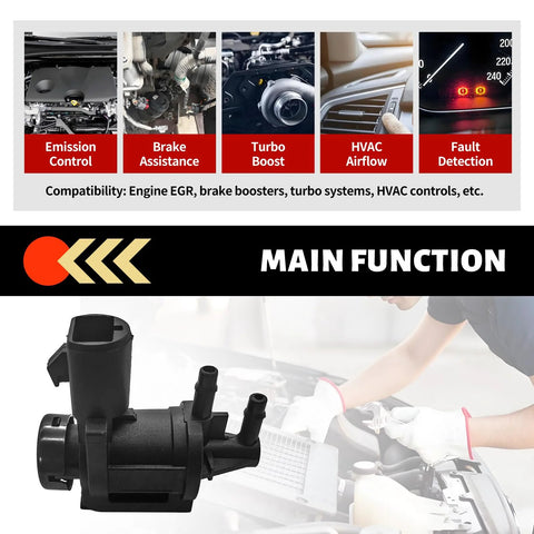 Close-up of black 4x4 vacuum solenoid locking hub actuator 7L1Z-9H465-B