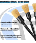 All In One Pro Grade Wheel And Tire Detailing Kit With Eight Brushes Including Four Wheel Cleaning Tools And Three Boar Hair Detail Brushes