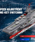 High Speed 16 Inch Warship RC Boat With Dual Rechargeable Batteries, 15 MPH Remote Control Battleship, speed adjustment feature