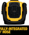 Cordless Wet Dry Vacuum Cleaner 2 Gallon Shop Vac With HEPA Filter showing fully-integrated 5-foot hose
