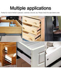 Two Pack 45mm Steel Drawer Slides That Glide Like Butter Silky Smooth Dresser Metal Runners For File Cabinets Trash Cans