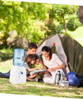 Family outdoors with Go-To Compact Cold Water Dispenser For Countertop And Office Use, Portable Mini Water Dispenser With Tap