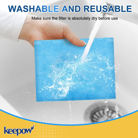 Hand washing blue filter bag for Heavy Duty Shop Vac Bags For Stanley 5 To 6 Gallon Wet Dry Vacuums Replacement 19-3100 11 Pack 9 Plus 2 Fits SL18115P SL18116P SL18130 And Similar Stanley Models For Quick Cleanups Boss Level Mess Busting in sink.