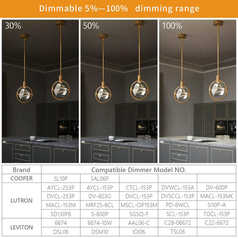 Modern Crystal Pendant Light In Gold Brushed Brass Finish With Mini LED Fixture And K9 Crystal Cube Pendant Ceiling Chandelier